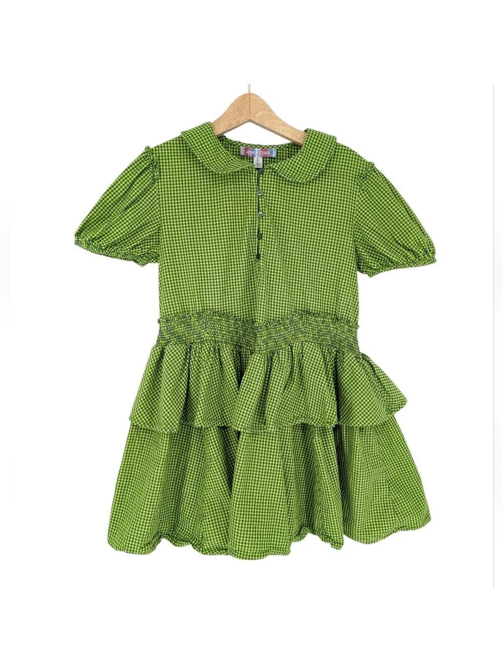 Urban Outfitters Claire Babydoll Mini Dress 100% Cotton green Small - Picture 3 of 8